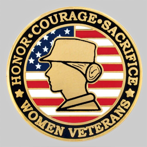 Female Veteran Pin